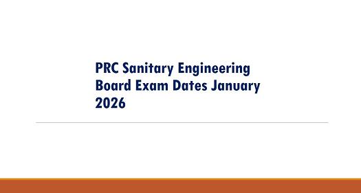 Read more about the article PRC Sanitary Engineering Board Exam Dates January 26 27 28 2026 (CBLE)