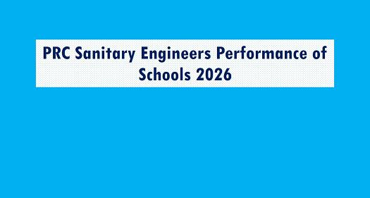 Read more about the article PRC Sanitary Engineers Performance of Schools 2026