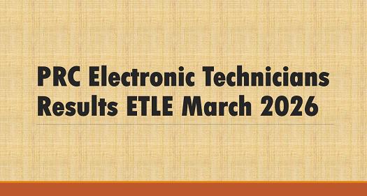 Read more about the article PRC Electronic Technicians Results ETLE March 2026 Passer’s List