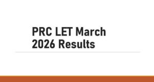 Read more about the article Professional Teachers PRC LET March 2026 Results | LEPT Teachers Board Exam Passers