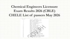 Read more about the article Chemical Engineers Licensure Exam Results 2026 RChEs(CBLE) PRC CHELE List of passers May 2026