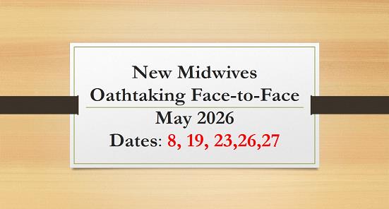 Midwives Oathtaking Face to Face May 2026