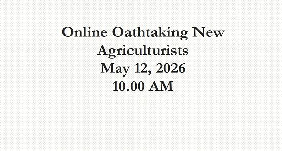 Online Oathtaking New Agriculturists