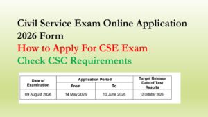 Read more about the article Civil Service Exam Online Application 2026 Form How to Apply For CSE Exam Check CSC Requirements