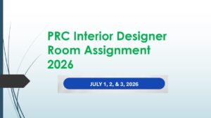 Read more about the article PRC Interior Designer Room Assignment 2026 IDLE View/Download