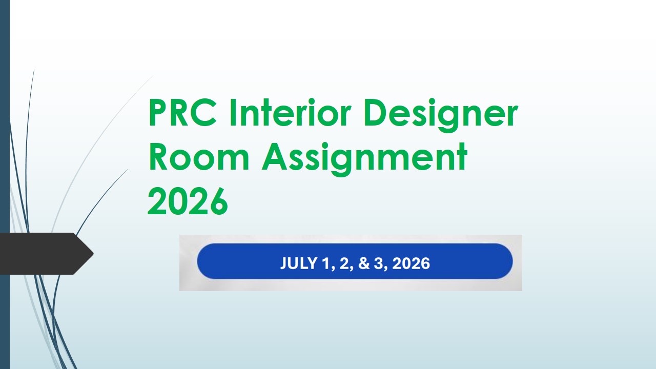 Read more about the article PRC Interior Designer Room Assignment 2026 IDLE View/Download