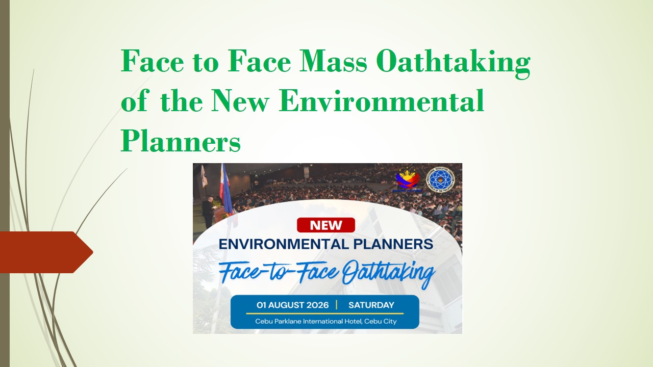 Read more about the article Face to Face Mass Oathtaking of the New Environmental Planners 2026