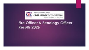 Read more about the article FOE and POE Results 2026 Released Fire Officer & Penology Officer list of passers