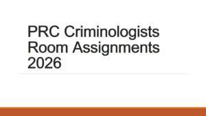 Read more about the article PRC Criminologists Room Assignments 2026 Download Pdf CLE Board Exam Coverage