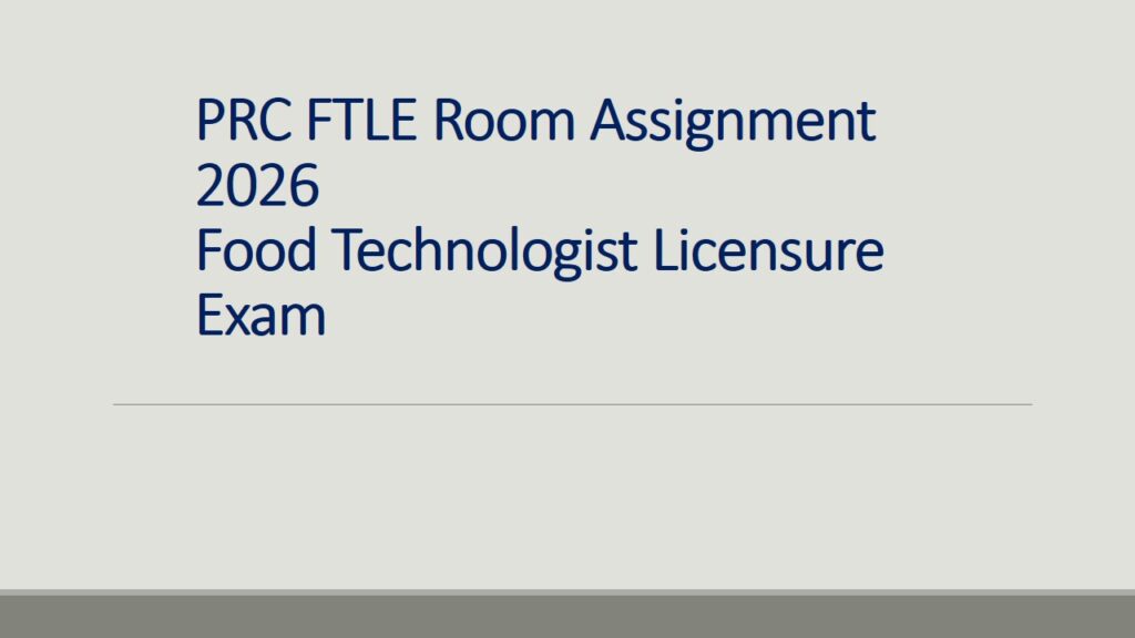 PRC Room Assignment Archives - PASSERLIST.COM Latest Exam Results ...