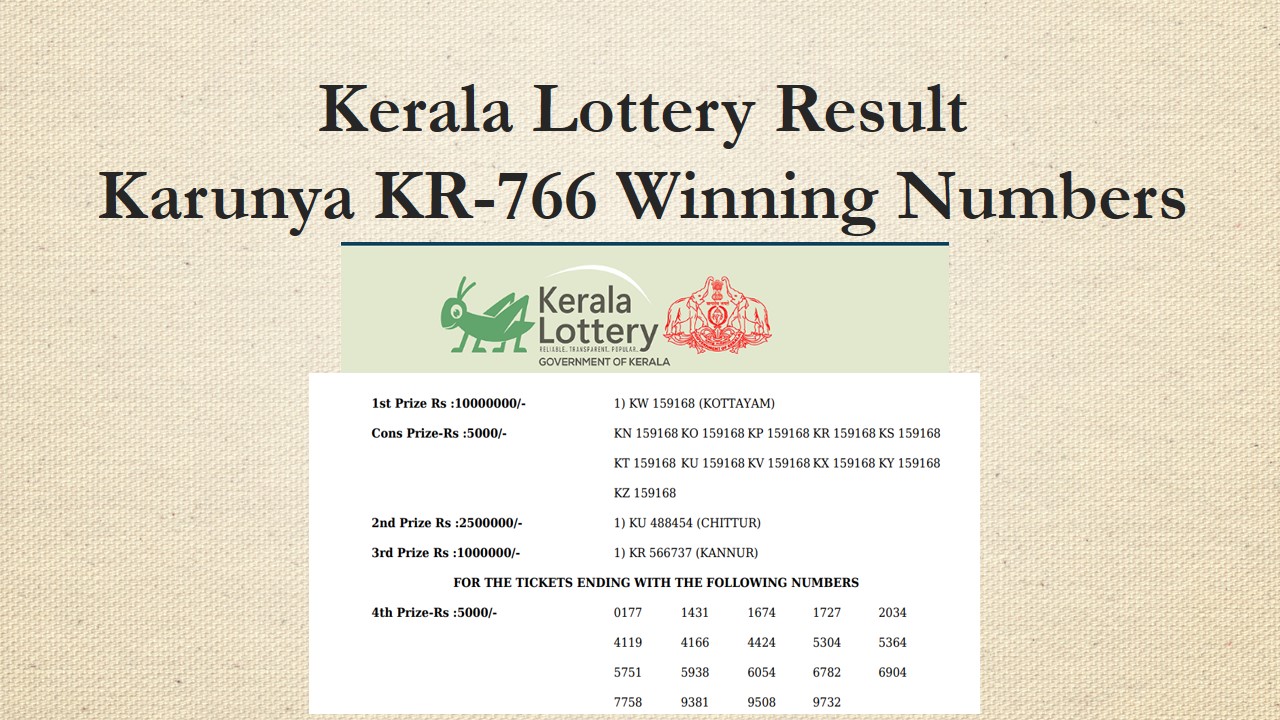 Read more about the article Kerala Lottery Result Today 29 August 2026: Karunya KR-766 Winning Numbers
