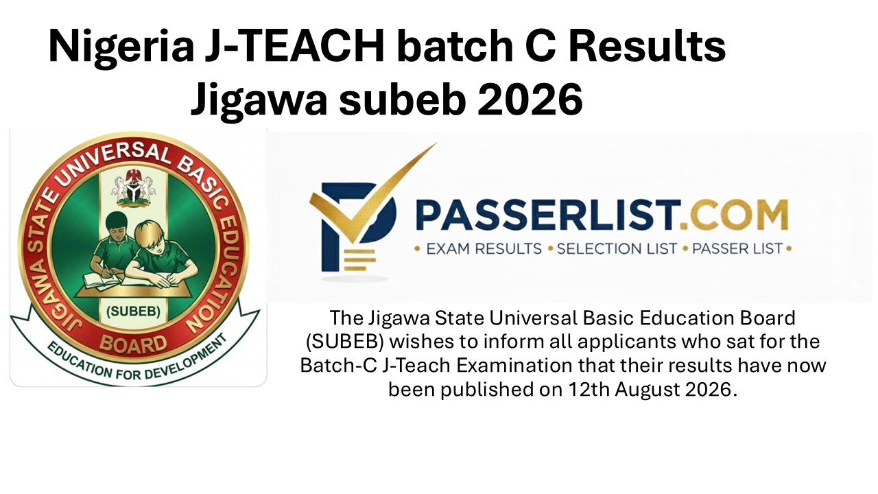 Read more about the article Nigeria J-TEACH batch C Results Jigawa Subeb 2026