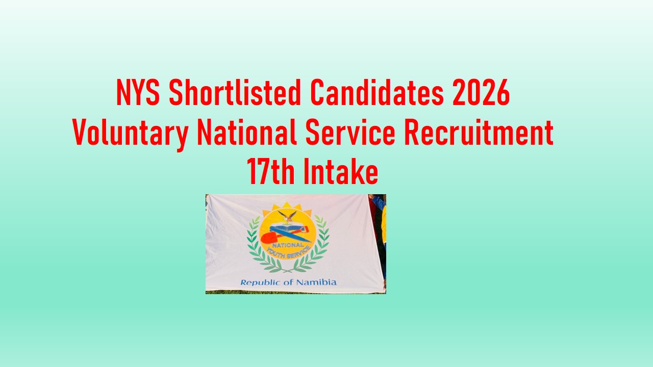 NYS Shortlisted Candidates 2026 Voluntary National Service Recruitment 17th Intake Pdf's
