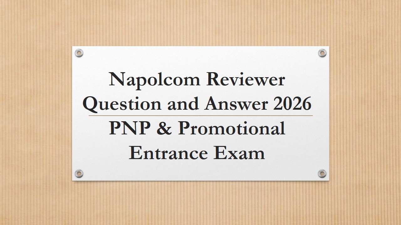 Napolcom Reviewer Question and Answer 2026