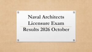Read more about the article Naval Architects Licensure Exam Results 2026 October NALE List of passers PRC