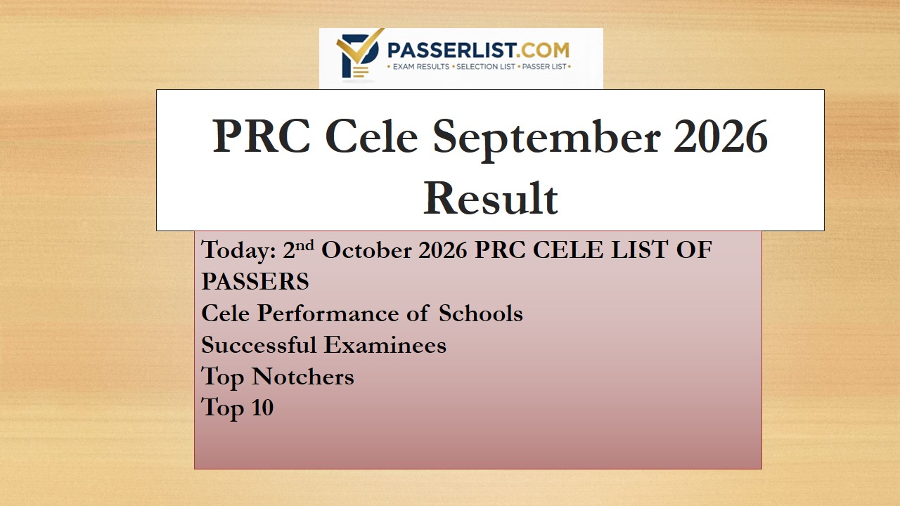 Read more about the article PRC Cele September 2026 Result:Check Complete Details & Link PRC Board Exam CELE Results