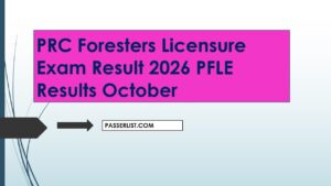 Read more about the article PRC Foresters Licensure Exam Result 2026 Professional PFLE Results October